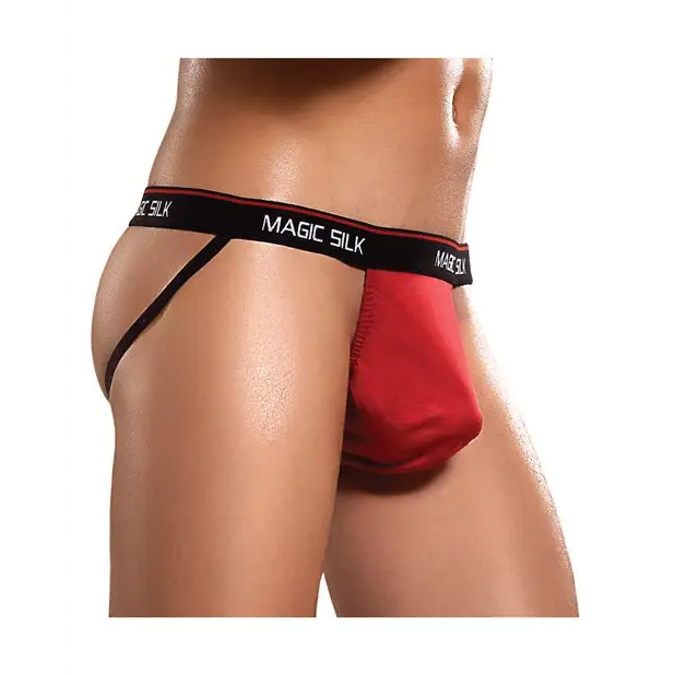100% Silk Jock Strap Red L/XL - Lingerie - Packaged