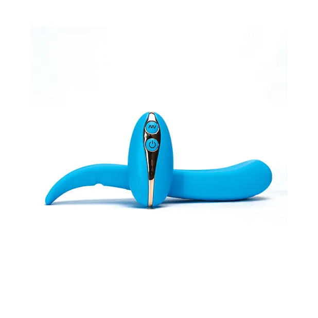 2ChooseLove The LuvSlide Couples Vibrator w/Remote - Blue - Penis Enhancement
