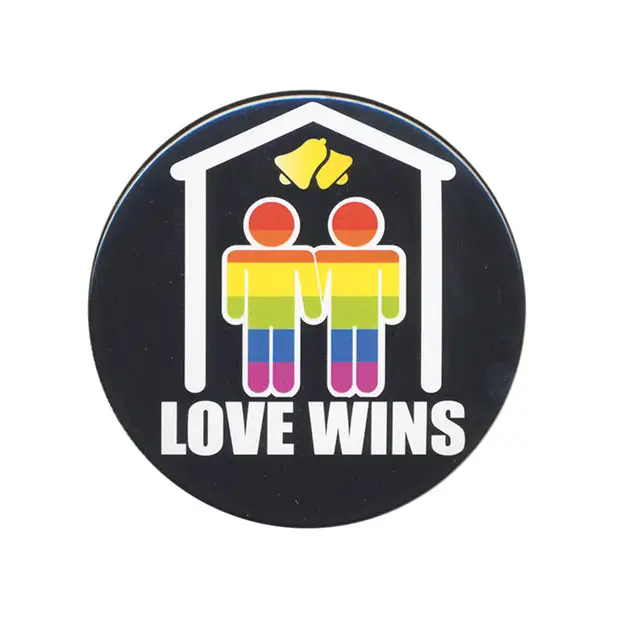 3’’ Button Men - Love Wins - Gay & Lesbian Products