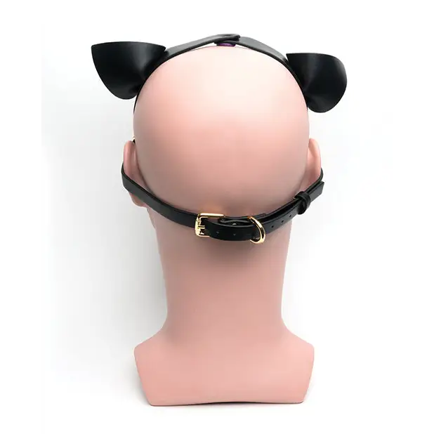 665 Bondage Pup Hood - O/S Black/Purple