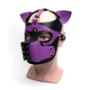 665 Bondage Pup Hood - O/S Black/Purple