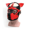 665 Bondage Pup Hood - O/S Black/Red