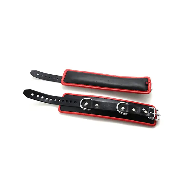 665 Padded Locking Ankle Restraint - Red - Bondage Blindfolds & Restraints