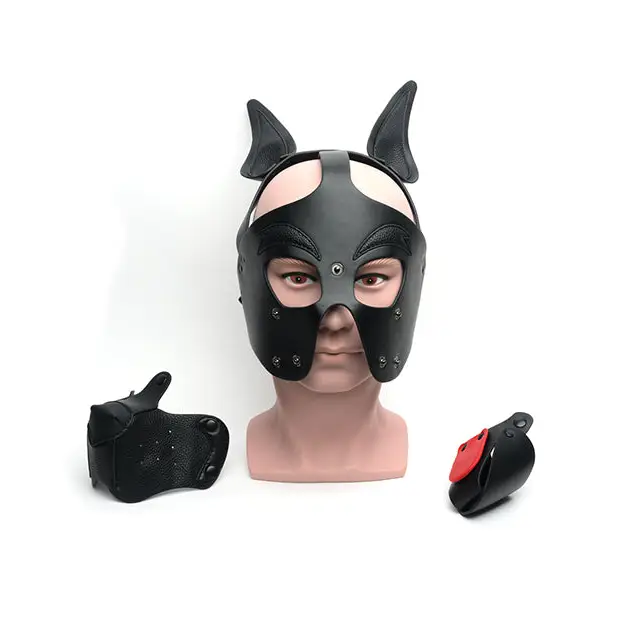 665 Playful Pup Hood - O/S Black