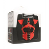665 Playful Pup Hood - O/S Black/White/Red