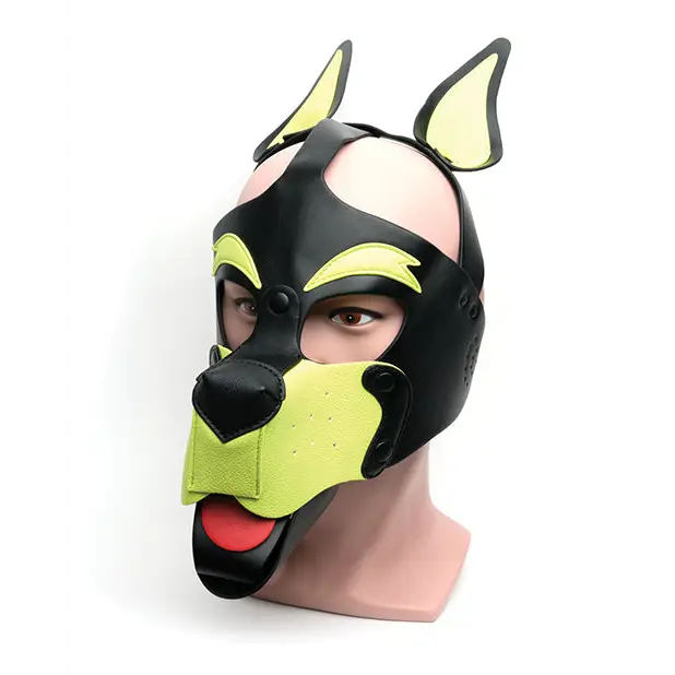 665 Playful Pup Hood - O/S Black/Yellow