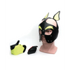 665 Playful Pup Hood - O/S Black/Yellow