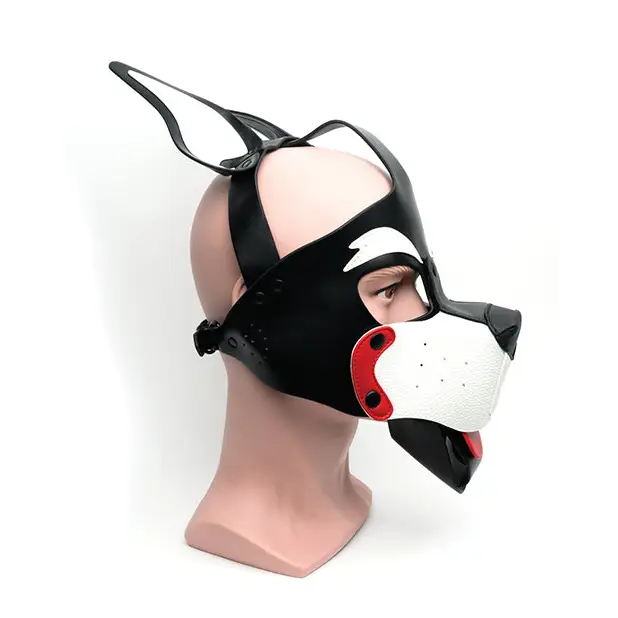 665 Playful Pup Hood - O/S Red/White/White