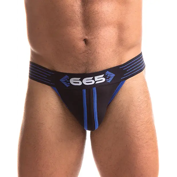 665 Rally Jockstrap - L Blue - Lingerie - Packaged