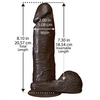 8’’ Realistic Cock w/Balls - Black - Dongs & Dildos