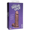 8’’ Realistic Cock w/Balls - Brown - Dongs & Dildos