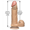 8’’ Realistic Cock w/Balls - White - Dongs & Dildos