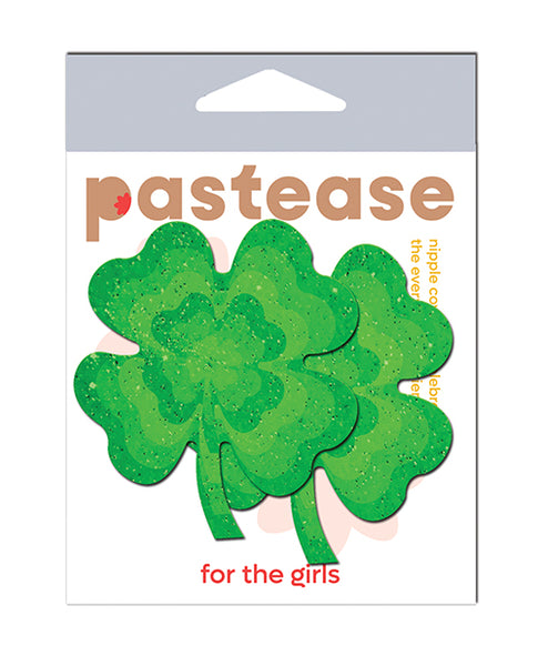 Pastease Four Leaf Clover Glitter Velvet Pumping Shamrock, Green O/S