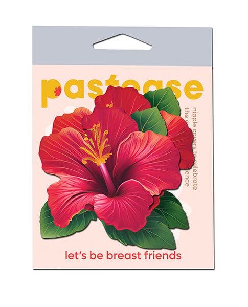 Pastease Tropical Vibrant Hawaiian Hibiscus Botanical Flower, Red O/S