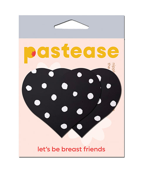 Pastease Heart w/Polka Dot, White/Black O/S