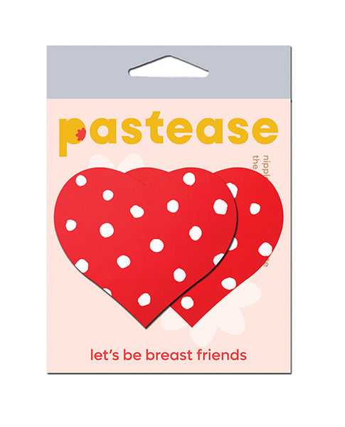 Pastease Heart w/Polka Dot, Red/White O/S