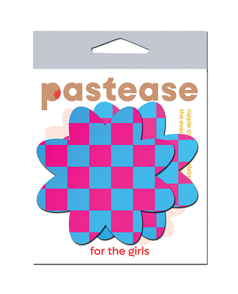 Pastease Neon Checkered Petal, Pink/Blue O/S