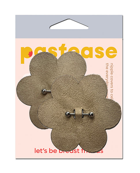 Pastease Pierced Flower Breast Petal w/Barbell Piercing, Nude O/S
