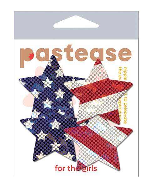 Pastease Premium Petites Glittering Stars & Stripes, Red/White/Blue O/S