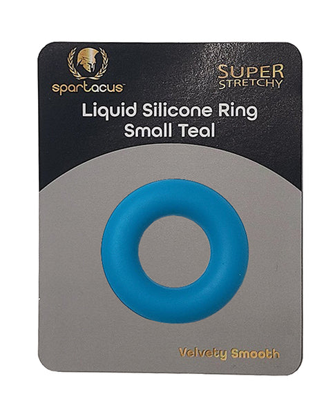 Spartacus Liquid Silicone Cock Ring Small, Teal