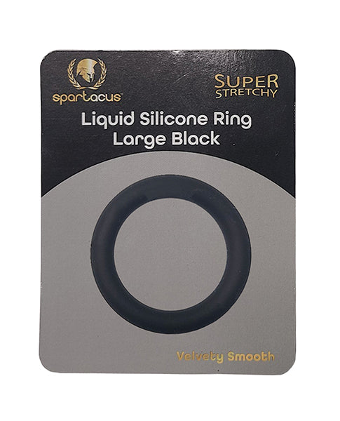 Spartacus Liquid Silicone Cock Ring Large, Black