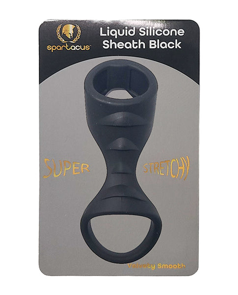 Spartacus Liquid Silicone Cock and Ball Sheath, Black