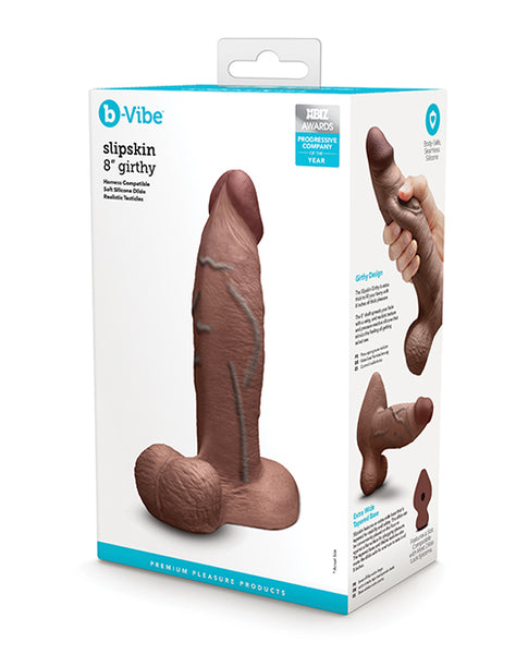 b-Vibe Slipskin 8" Girthy, Brown