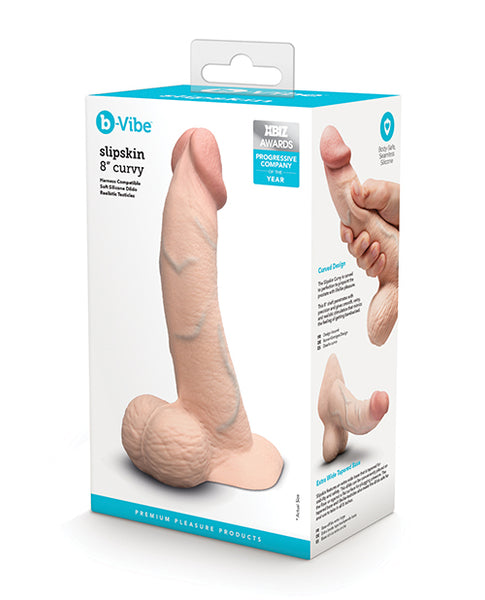 b-Vibe Slipskin 8" Curvy, Cream