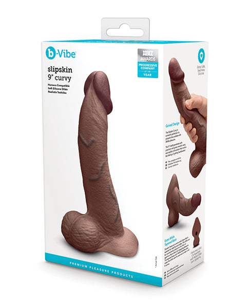b-Vibe Slipskin 9" Curvy, Brown