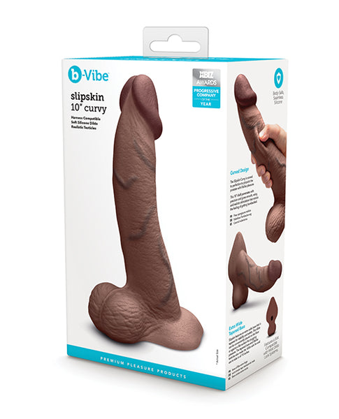 b-Vibe Slipskin 10" Curvy, Brown