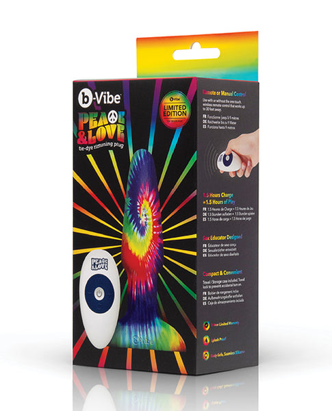 b-Vibe Peace & Love Tie-Dye Rimming Plug, Special Edition