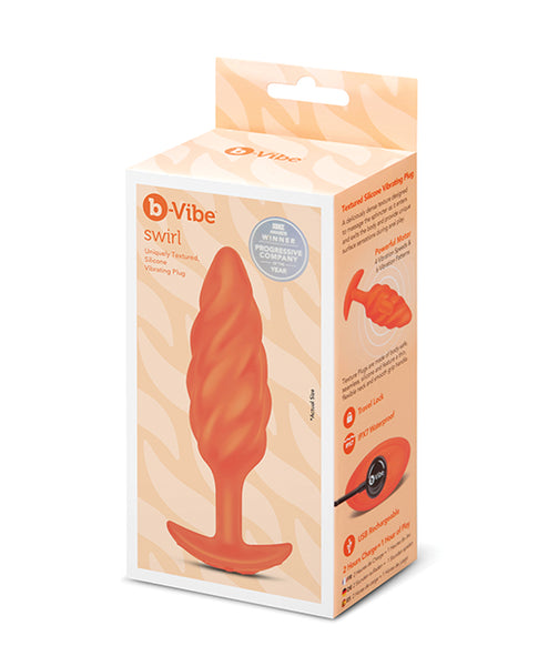 b-Vibe Swirl Texture Plug, Orange