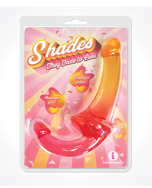 Shades Jelly TPR Gradient Strapless Strap On, Pink/Yellow