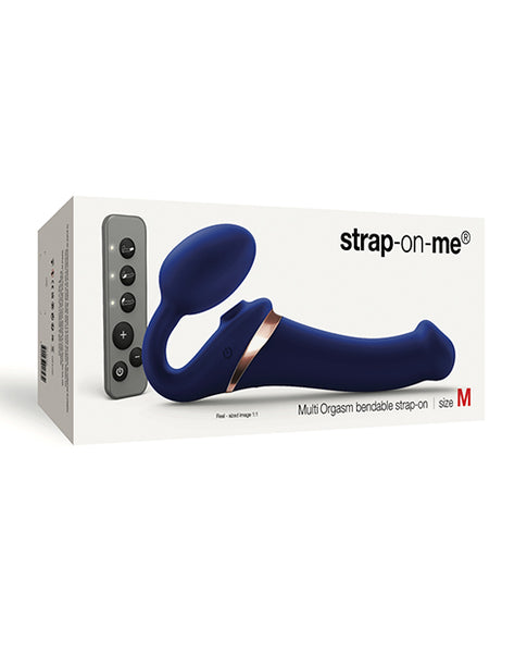 Strap On Me Multi Orgasm Bendable Strapless Strap On Medium, Night Blue