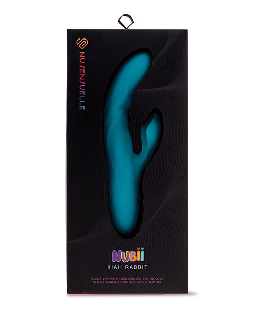 Nu Sensuelle Nubii Kiah Turbo Boost & Heating Dual Stim Rabbit, Blue