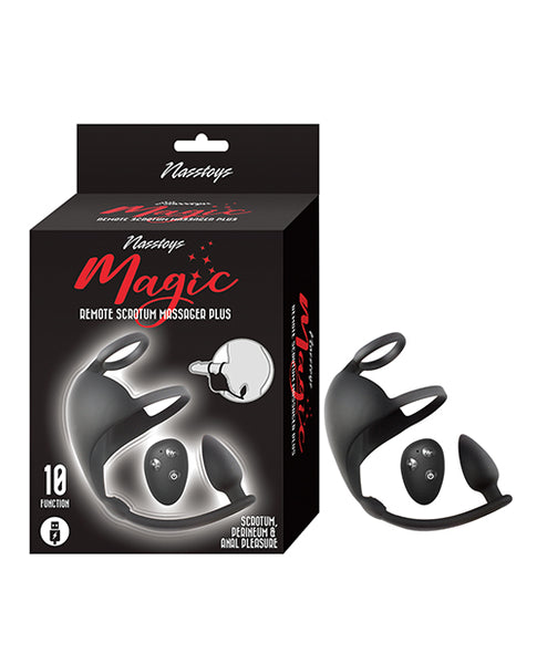 Magic Scrotum Massager Plus w/Remote Control, Black