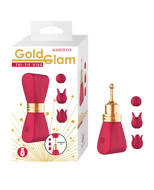 Gold Glam Tri-Tip Vibe, Red