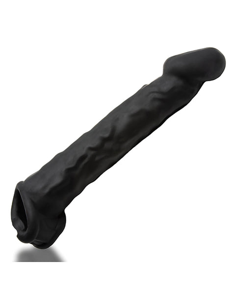 Oxballs Muscle Ripped Inner Ribbed Velvet-Smooth Cocksheath, Special Edition Black