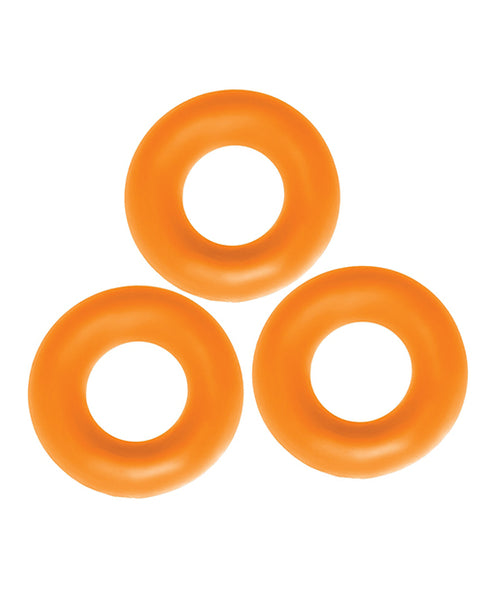 Oxballs Fat Willy 3 Pack Jumbo Cock Rings, Orange