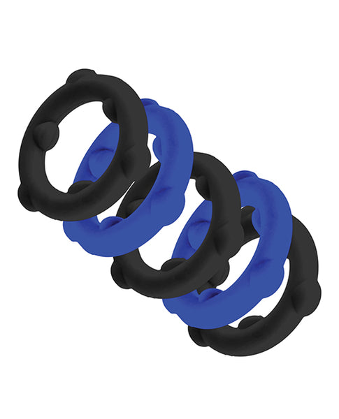 Oxballs Gearheads 5 Pack Spinner Rings, Blue/Black