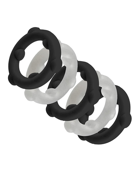 Oxballs Gearheads 5 Pack Spinner Rings, Black/Vapor