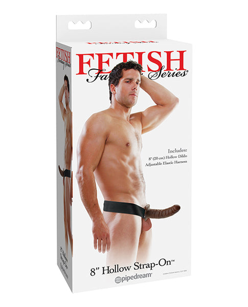 Fetish Fantasy Series 8" Hollow Strap On, Brown