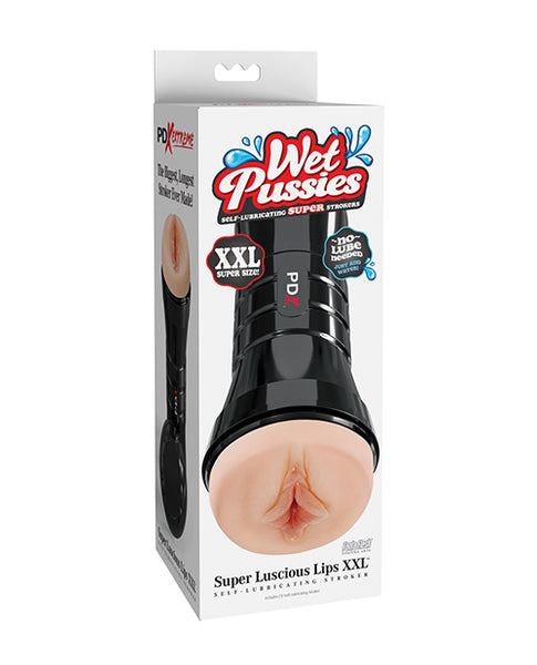 PDX Extreme Wet Pussies Super Luscious Lips XXL Stroker, Light
