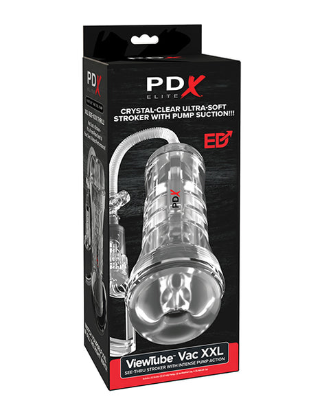 PDX Elite ViewTube Vac XXL Pump See-Thru EZ-Grip Pump Stroker, Clear