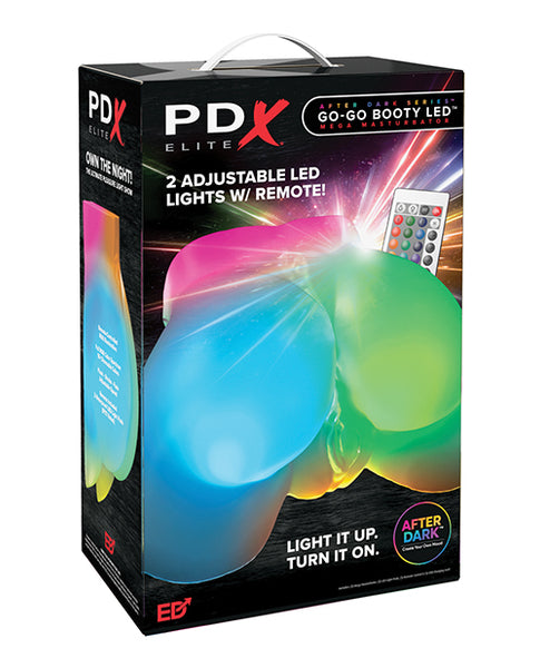 PDX Elite Go-Go Booty LED Mega Masturbator, Frosted