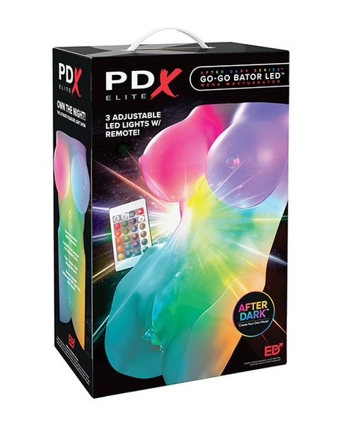 PDX Elite Go-Go Bator LED Mega Masturbator, Frosted