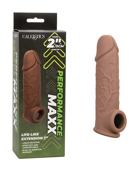 Performance Maxx Life-Like 7" Penis Extension, Brown