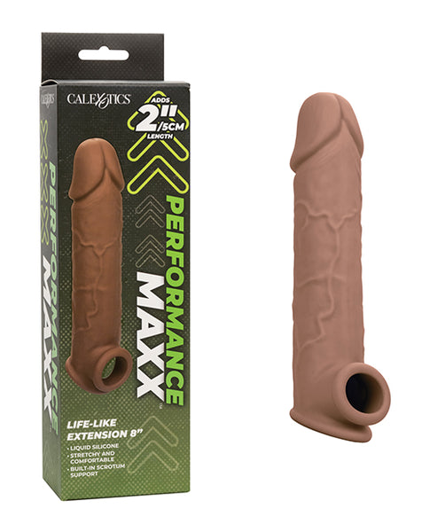 Performance Maxx Life-Like 8" Penis Extension, Brown