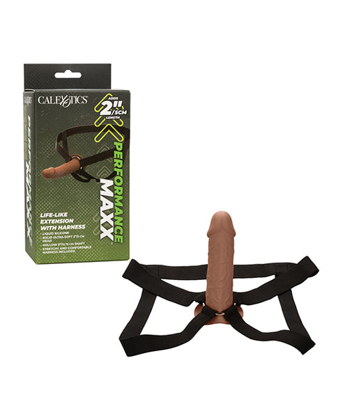 Performance Maxx Life-Like Penis Extension w/Harness, Brown