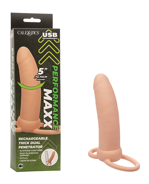 Performance Maxx Rechargeable Thick Dual Penetrator, Ivory